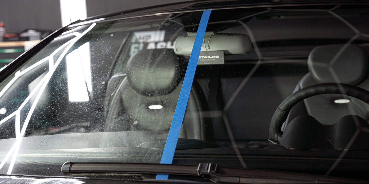 Before / after cleaning carwindow