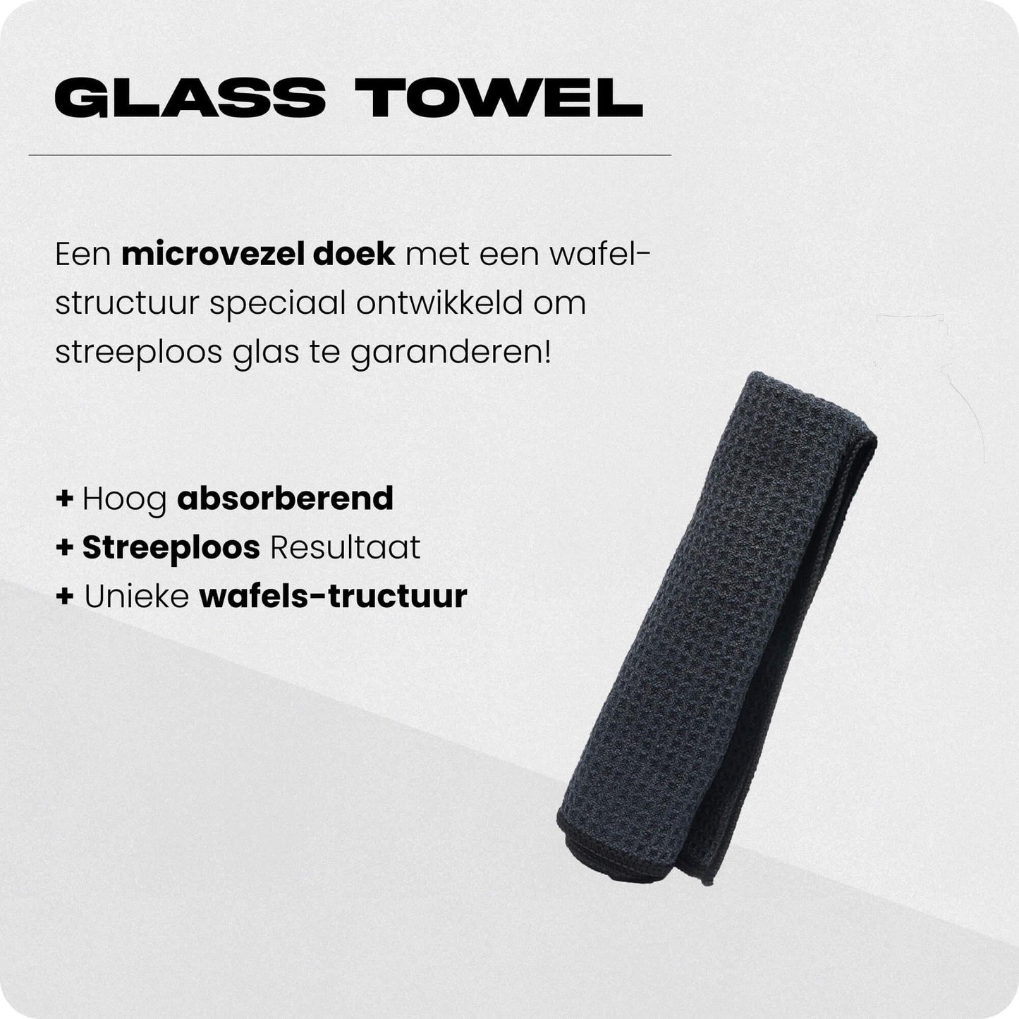 Detailrs Glass Towel microvezel doek met unieke wafels-structuur voor streeploos en absorberend glas