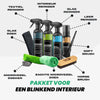 Detailrs interieur reiniger pakket met textiel, glas en leer reinigers plus microvezeldoeken en borstels