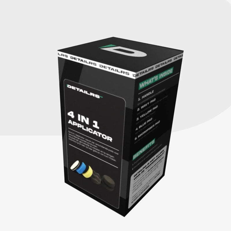 Detailrs 4 in 1 Applicator doos met handvat en diverse kleuren applicator pads voor autoverzorging