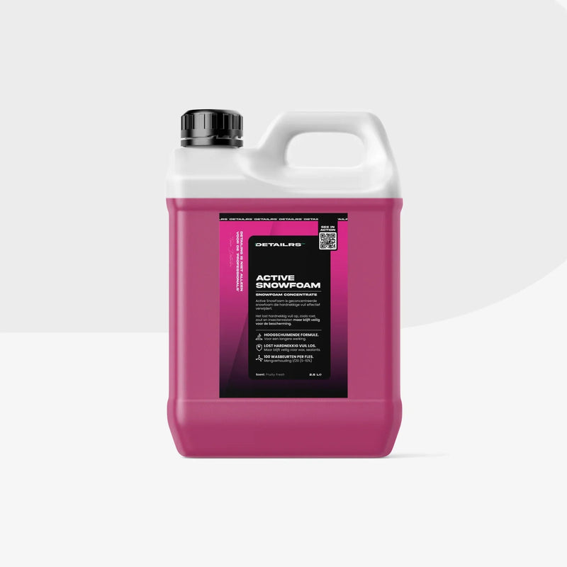 Detailrs Active Snowfoam 2,5L geconcentreerde sneeuwschuimreiniger in roze kan met handvat
