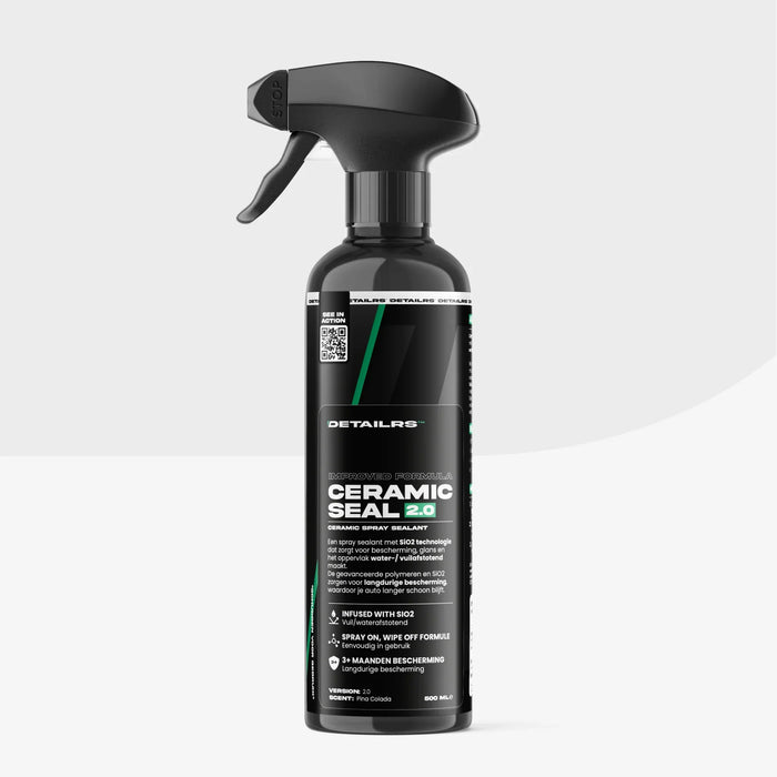 Detailrs Ceramic Seal 2.0 spray sealant met SiO2 technologie, 500 ml fles met zwarte trigger
