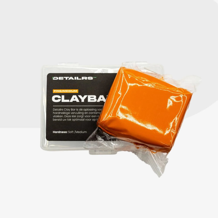 Detailrs Fine/Medium Claybar met oranje klei in plastic verpakking en doosje