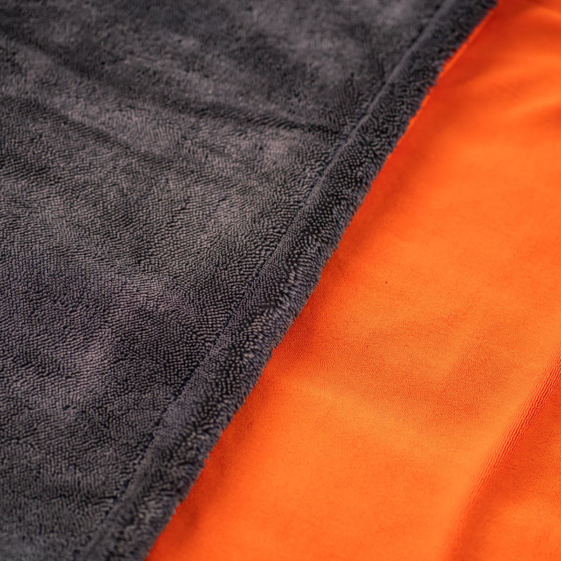 Detailrs microvezel autopoetsdoek zwart en oranje, zachte reiniging en polijstdoek