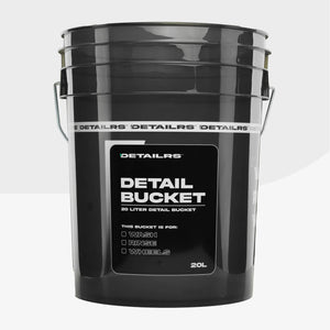 Detailrs Detail Bucket 20L zwarte emmer met handvat voor autowas, spoelen en wielen