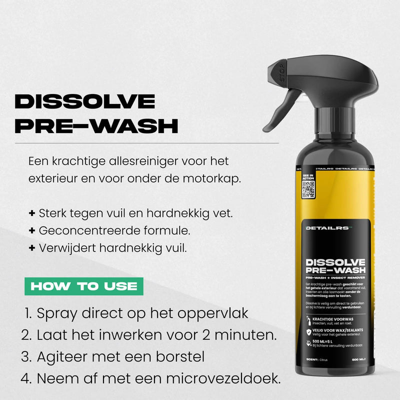Detailrs Dissolve Pre-Wash krachtige allesreiniger spray voor autoexterieur en motorruimte