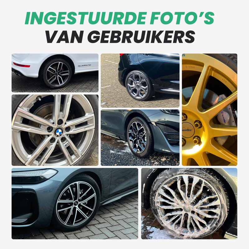 Detailrs velgenreiniging op diverse audi, BMW en speedline velgen groepsfoto onder gebruikers