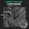 Detailrs microfiber handdoek met unieke twisted loop design en hoge wateropname tot 4L, 1200 GSM