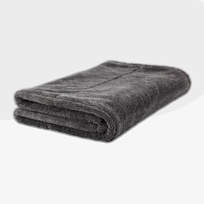 Detailrs Magnet Microvezel handdoek donkergrijs, opgevouwen zachte reinigingstextiel