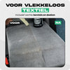 Detailrs vlekkenverwijderaar voor textiel, voor en na schoonmaak van autostoel met borstels en doeken