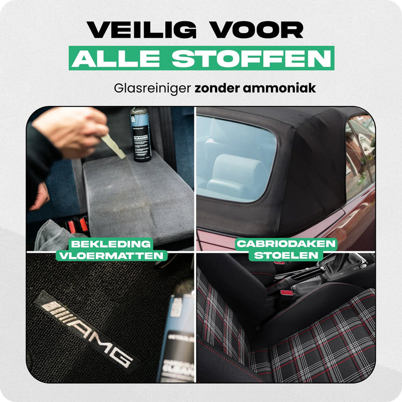 Detailrs Glasreiniger zonder ammoniak voor bekleding, vloermatten, cabriodaken en stoelen auto