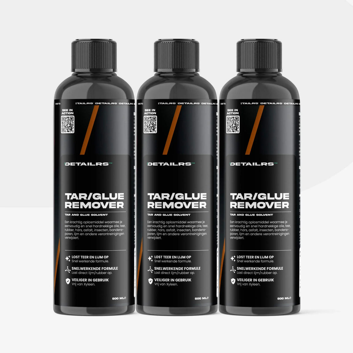 Detailrs Tar/Glue Remover sterke tar en lijm verwijderaar 500ml flacon zwart