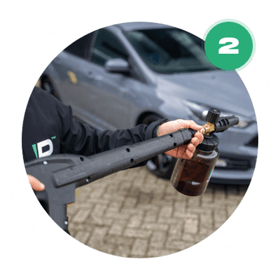 Aansluiten op hogedrukreiniger