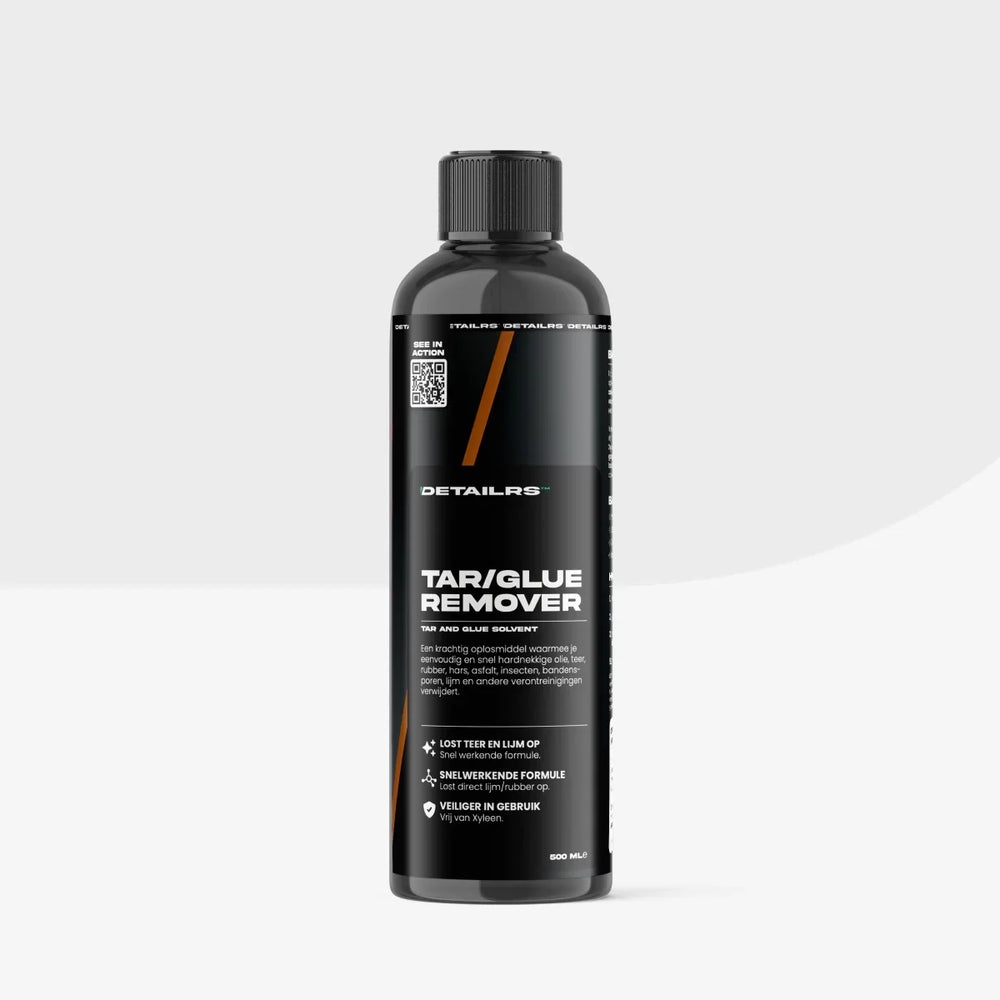 Detailrs Tar/Glue Remover sterke tar en lijm verwijderaar 500ml flacon zwart