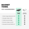 Detailrs Magnet Towel met extreem hoge wateropname, twisted loop technologie en krasvrij versus normale handdoek